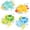 turtle, variant on DEBGFS 4 Pack Bath Toy Cute Animal Clockwork Bathtub Swimming Pool Toy Floating Wind Up Baby Bath Toys for Toddlers 1-3 Boys and Girls(Turtle),Multicolor