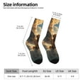 thumbnail image 2 of Bingfone Compression Socks for Women and Men Long Socks for Running Athletic Cycling Nurse- Cloud Rainbow Winged Dog, 2 of 6
