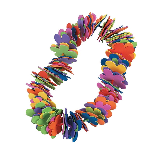 Kit de manualidades Fun Express para hacer lei con 12 collares de espuma con flores