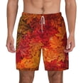 thumbnail image 3 of Uemuo Autumn Leaf Pattern Mens Swim Trunks Quick Dry Board Shorts with Mesh Lining, Stretch Beach Shorts Quick Dry No-Chafing Board Shorts-Large, 3 of 9