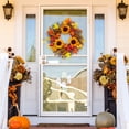 thumbnail image 3 of sruoe Halloween Decorations, Halloween Wreaths for Front Door, Artificial Wreaths, Indoor Outdoor Halloween Decor, Pumpkin Wreath Maple Leaves, Sunflowers Wreath, Halloween Wreaths for Front Door, 3 of 7