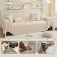 thumbnail image 2 of Queilt 180 x 230cm Beige Multifunction Large Size Sofa Throw, 2 Seater Sofa Cover, Reversible Sofa Cover Multipurpose Sofa Throw, Large Blanket for Double Bed, 2 of 5