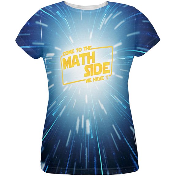 Come to the Math Side We have Pi All Over Womens T Shirt Multi X-LG