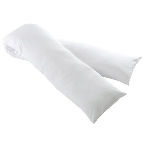 Cheer Collection White Pillowcase for 19" x 90" Body Pillow