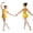 Bright Yellow, variant on Girls Cutout Back Feather Bodysuit Mock Neck Tulle Skirted Leotard Ballet Dance Gymnastics Unitards Black 8