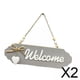 thumbnail image 1 of 2 Letreros De Madera Para Puerta Colgante Con Lazo, Colgador De Puerta Para Decoración De Puerta Delantera De Porche, Bienvenida, Gris, 1 of 8