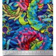 thumbnail image 1 of Soimoi Polyester Crepe Fabric Leaves Artistic Print Fabric by The Yard 42 Inch Wide, 1 of 3