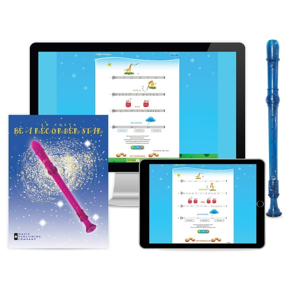 Be A Recorder Star Interactive Online Kingsley Kolor Package With Printed Book - Blue - Set of 20