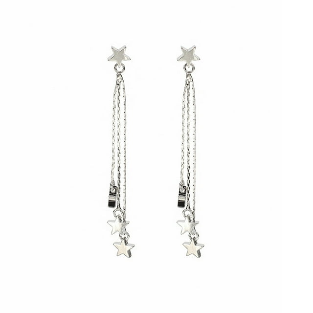 HOARBOEG Boucles d'Oreilles pour Femmes Belles Boucles d'Oreilles Étoile Pendentif à Pampilles Boucles d'Oreilles Rouges en Filet