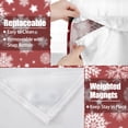 thumbnail image 7 of MIZHONA Red Christmas No Hooks Shower Curtains with Snap in Liner White Snowflake in Red Fabric Bathroom Curtain,71"× 83", 7 of 7