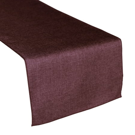 

Faux Burlap Table Runner Solid Eggplant