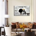 thumbnail image 6 of Framed African American Canvas Prints Black Couple I Choose You Poster Black King and \u200bQueen Wall Art Afro Black Romantic Couple Wall Art for Bedroom Living Room Decor(Black couple, 16in×12in), 6 of 6