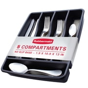 Rubbermaid Silverware Organizer, Small, Black