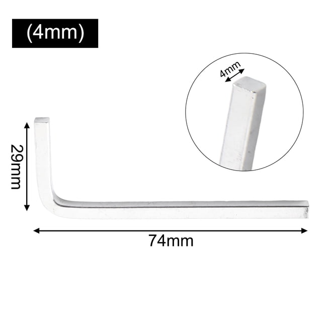 L Shape Square Head Wrench Square Key 4 Point Wrench Screwdriver Set 3-10mm Tightening Square Screws Hand Repair Tool Accessory 4mm