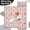 thumbnail image 4 of Princess and Ballerina Pink Pattern Teens Toddler Nap Mat with Pillow, Sleeping Mat Bag for Preschool Daycare 60"x20", 4 of 6