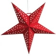 thumbnail image 4 of Solid Red 5 Pointed Paper Star Lantern with 12 Foot Power Cord Included, 4 of 4