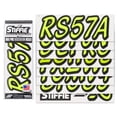 thumbnail image 2 of STIFFIE Whipline Solid Day Glow Yellow/Black 3" Alpha-Numeric Registration Identification Numbers Stickers Decals for Boats & Personal Watercraft, 2 of 8