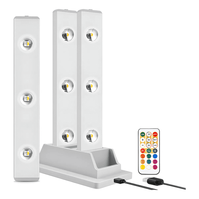Lámpara De Pared Recargable Por Usb 3 unidades Malubero, Blancas