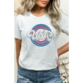 thumbnail image 2 of USA Patriotic Blue Red Circles July Graphic Tee T-Shirt, 2 of 7