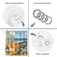 thumbnail image 6 of 60x72 Inch Shower Curtains for Bathroom, Fall Coastal Pumpkins Fabric Bath Curtain Decor, Thanksgiving Nautical Beach Waves Waterproof Restroom Curtains Shower Set Accessories with 12 Hooks 60 Inch, 6 of 6