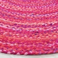 thumbnail image 3 of SAFAVIEH Braided Calvin Transitional Cotton Reversible Area Rug, Pink/Fuchsia, 4' x 4' Round, 3 of 11