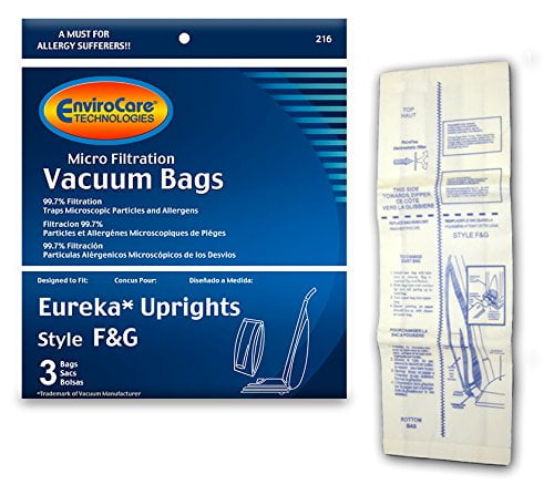 18 Eureka 216-9 Style F and G Upright Vacuum Paper Bags 