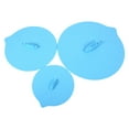 thumbnail image 3 of Set of 3pcs Unique Steam Ship Design Silicone Seal Cover Pot Mug Cup Lid Kitchen Gadgets Blue, 3 of 14