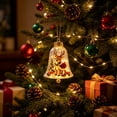 thumbnail image 4 of Christmas Reindeer Bell Ornament, Lighted Clear Diorama Hanging Bauble with Mini Scene, Festive Xmas Decor for Holiday Home Party, Christmas Gift (3.94 In), 4 of 4