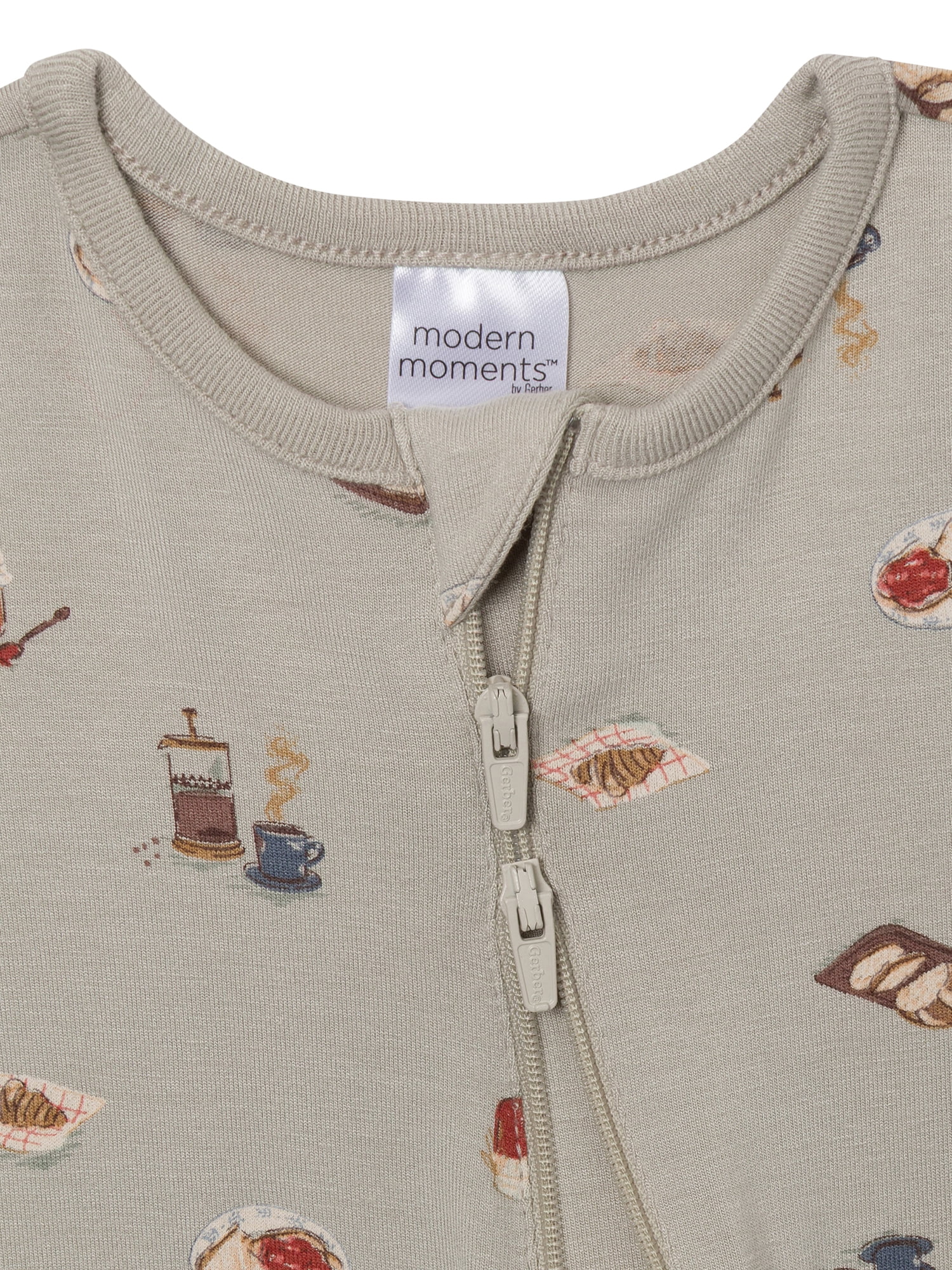 Modern Moments by Gerber Neutral Two-Way Zip Viscose Coverall, Sizes Newborn - 24 Months