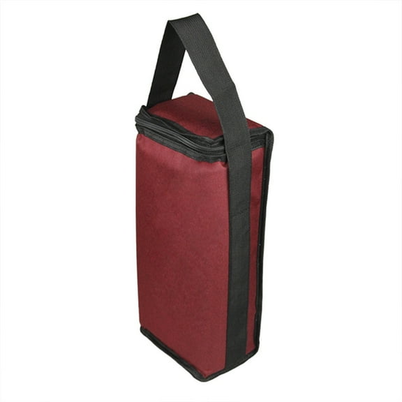 ORDDIART 1Pack Red Oxford Cloth Wine Carrier Tote Bag with Insulation for Travel 35x14x4in