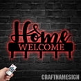 thumbnail image 3 of Craftnamesign Welcome Home Metal Key Holder, Home Decorative Key Holder, Home Metal Key Hanger, 3 of 5