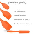 thumbnail image 4 of 4pcs Kitchen Cooking Silicone Spatula Set Heat Resistant Turner Scraper Baking Utensils  Orange, 4 of 7