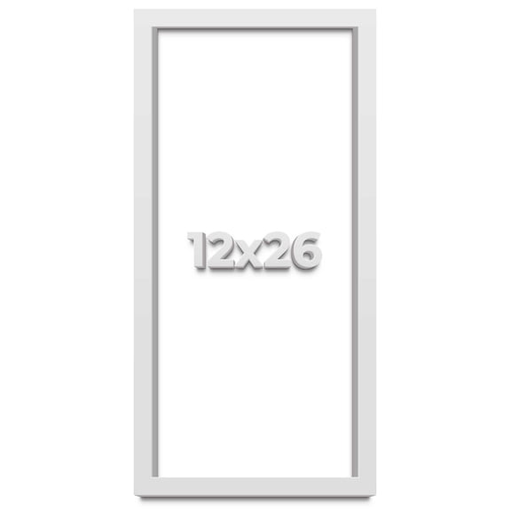12x26 Shadow Box High Gloss White Display Frame | 1.625 Inches Deep | 1 Inch Moulding Width | Solid