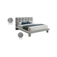 thumbnail image 2 of Meridian Furniture Deco Grey Boucle Fabric Queen Bed, 2 of 6