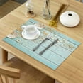 thumbnail image 5 of 4/6pcs Set Table Mats Wooden Board Shells Star Printed Table Napkin Kitchen Accessories Home Party rative Placemats, 5 of 7
