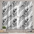 thumbnail image 2 of Ambesonne Abstract Valance & Curtain, Animal Skin Patterns, 55"x24", Black White, 2 of 6