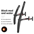 thumbnail image 4 of Road Bike Fenders 700c Mudguards with Tail Light Quick-Release Rear Bicycle Fender Set Lightweight 700c Fenders Mud Guard, 4 of 8
