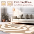 thumbnail image 2 of ODIKA 8'x10' Machine Washable Non-Slip Area Rug, Abstract Ripple Mosaic with Dynamic Wave Accents High Traffic Rug, Beige, 449925, 2 of 7