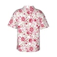 thumbnail image 3 of Balery Rose Flowers Print Men's Hawaiian Shirts Short Sleeve Beach Shirt Relaxed Fit Vacation Button Down Shirts-Medium, 3 of 9