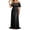 Black, variant on Formal Dresses for Women Plus Size Short Sleeve Flared Sleeve Evening Gown with Boat Neck Beige XXXXL