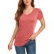 thumbnail image 1 of Hukapapa Camiseta de Manga Corta con Cuello en V y Manga Corta para Mujer de Verano, 1 of 5