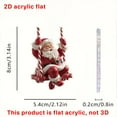 thumbnail image 3 of Santa Claus Ornaments 2025 Decoration Hanging Ornament, Acrylic Pendant for Holiday Christmas Tree Decoration, 3 of 8