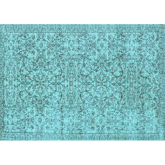 Ahgly Company Indoor Rectangle Persian Light Blue Traditional Area Rugs, 2' x 3'