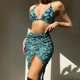 thumbnail image 3 of Gibobby Trajes de Baño para Mujer Traje de baño de bikini de dos piezas sexy push up con vestido multicolor estampado para mujer(Morado,CH), 3 of 4