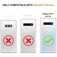 thumbnail image 2 of Galaxy S10 Plus Case, White Henna Mandala Lace Floral Pattern Clear Design Printed Transparent Plastic Back Case with TPU Bumper Protective Case Cover for Samsung Galaxy S10 Plus, 2 of 7