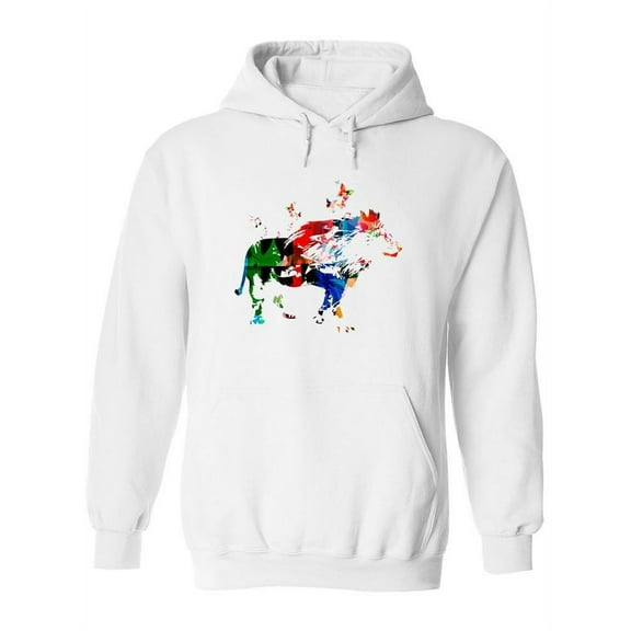 Lion With Musical Notes Hoodie Women -Image by Shutterstock, Female Medium
