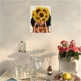 thumbnail image 2 of TISHIRON Paint by Numbers for Adults,16x20 inch Canvas Wall Art Sunflowers Girl Oil Painting by Numbers Kit for Beginner (Frameless), 2 of 7
