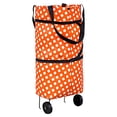 thumbnail image 2 of Naiovety Bolso del carrito de compras con ruedas Tela Oxford cómoda y espaciosa y construcción metálica Almacenamiento y organización del hogar origen naranja, 2 of 6