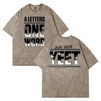 Jey Uso Four Letters One Word Washed T-shirt Crewneck Short Sleeve Cotton Tee Women Men Streetwear Tops