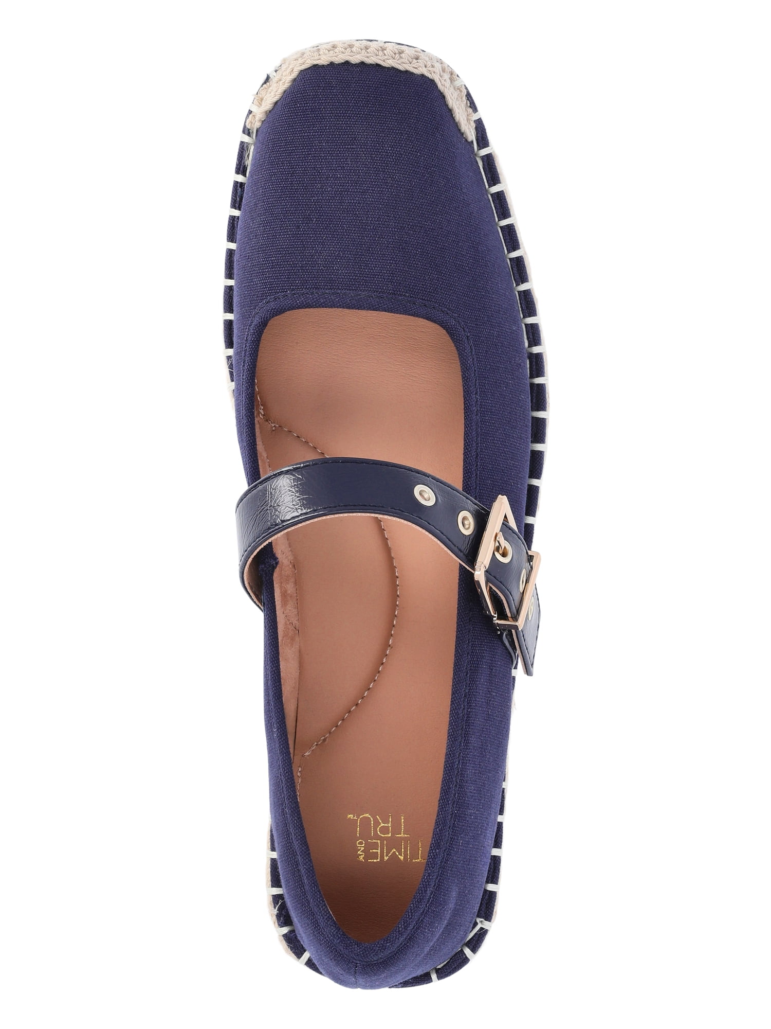 Time and Tru Women's Espadrille Mary Jane Flats